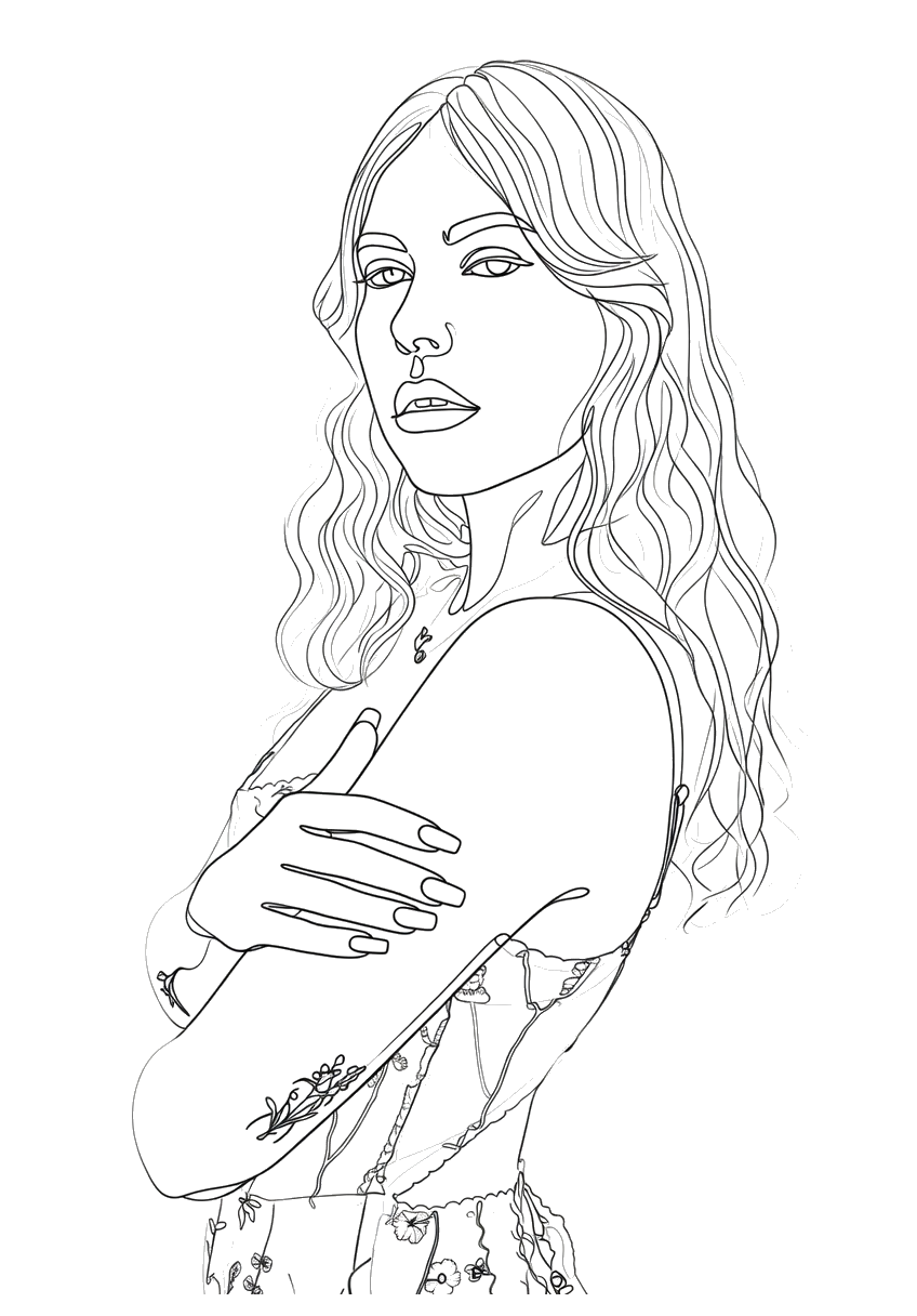 Corsé Floral Nº1199 — Arte de Línea