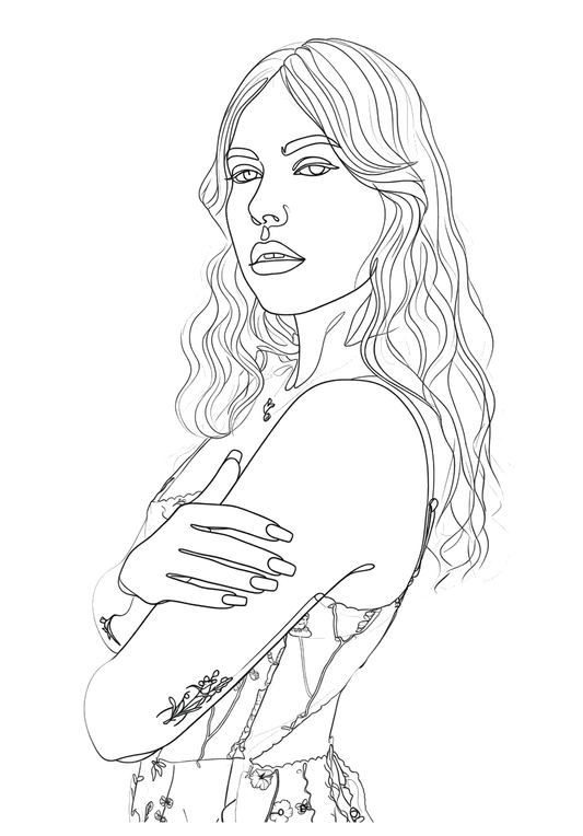 Corsé Floral Nº1199 — Arte de Línea